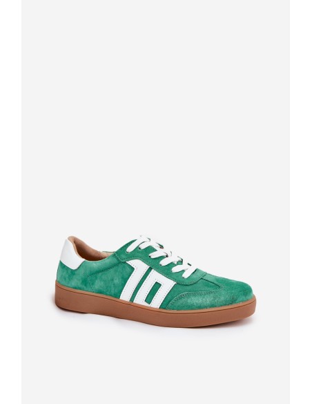 Sneakers Sports Shoes Suede Green Vinceza 79517