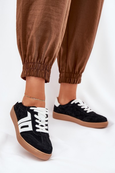 Sportiniai bateliai Zomšiniai Vinceza Juodi