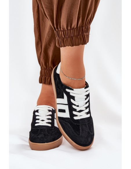 Sneakers Sports Shoes Suede Vinceza 79517 Black