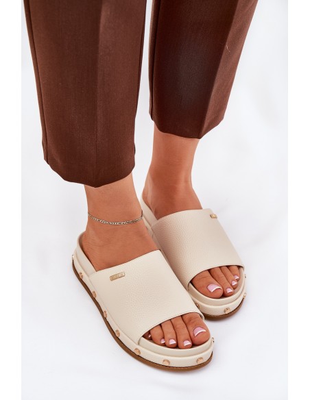 Women's platform sandals Big Star NN274A746 Beige