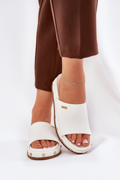 Women's Platform Sandals With Studs Big Star RR274216 White