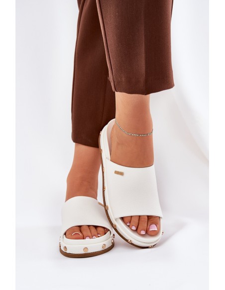 Women's Platform Sandals With Studs Big Star RR274216 White