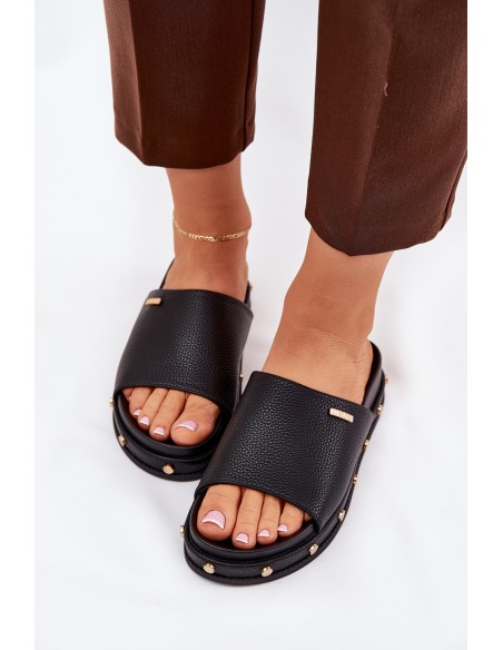 Women's Platform Sandals With Studs Big Star RR274214 Black