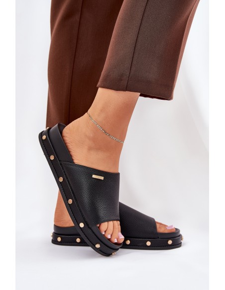 Women's Platform Sandals With Studs Big Star RR274214 Black