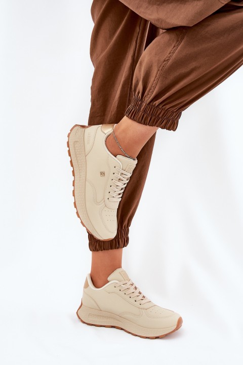 Lightweight Women's Sports Shoes Big Star RR274630 HI-POLY SYSTEM Beige