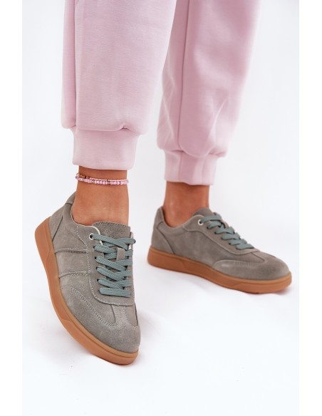 Women'S Low Suede Sneakers Green Paliana