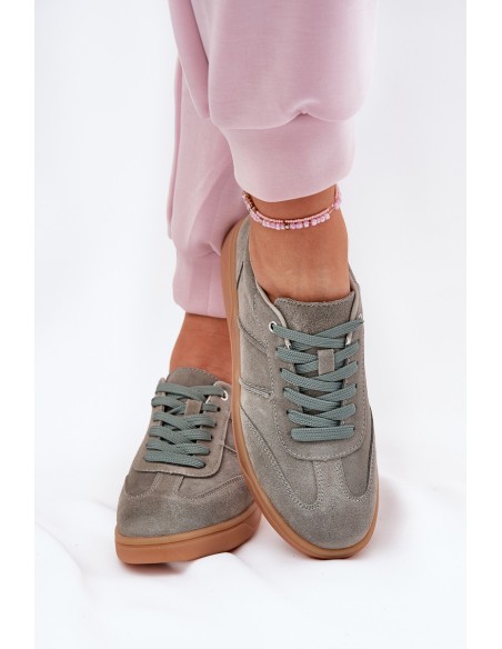 Women'S Low Suede Sneakers Green Paliana