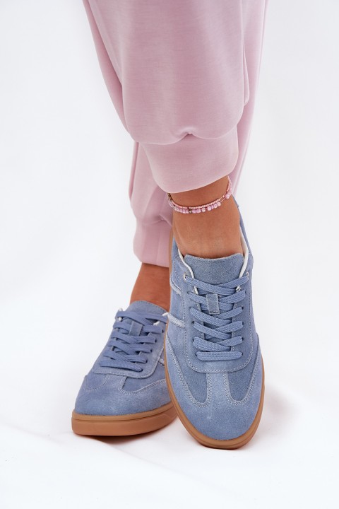 Women's Low Suede Sneakers Blue Paliana