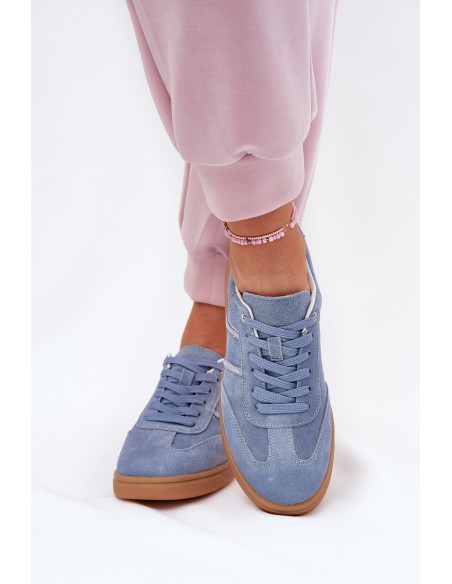 Women's Low Suede Sneakers Blue Paliana