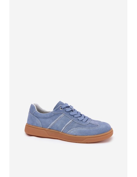 Women's Low Suede Sneakers Blue Paliana
