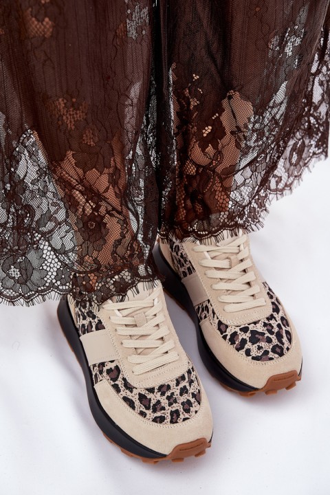 Zomšiniai moteriški sportbačiai ant platformos