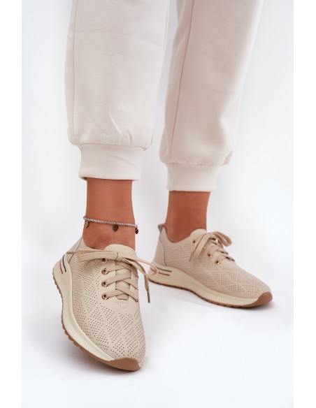 Leather Lightweight Women's Shoes Artiker 54C1759 Beige