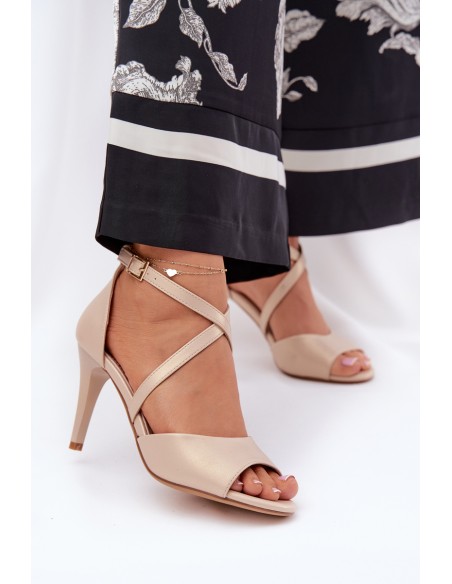 Fashionable High Heels Sandals Gold Loressa