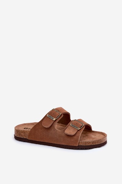 Suede Women's Slippers With Buckles Big Star RR274A394 Brown 2