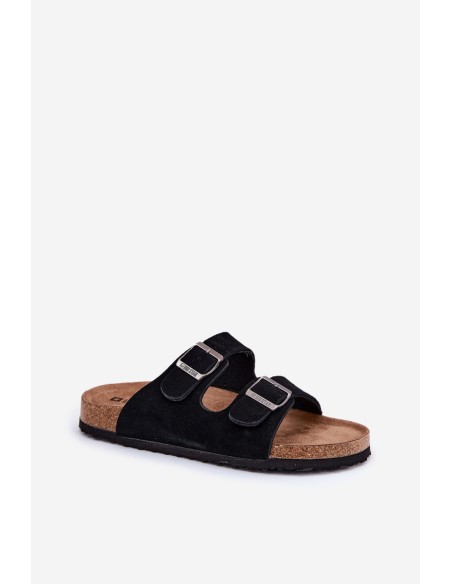 Suede Ladies Sandals With Buckles Big Star RR274A390 Black