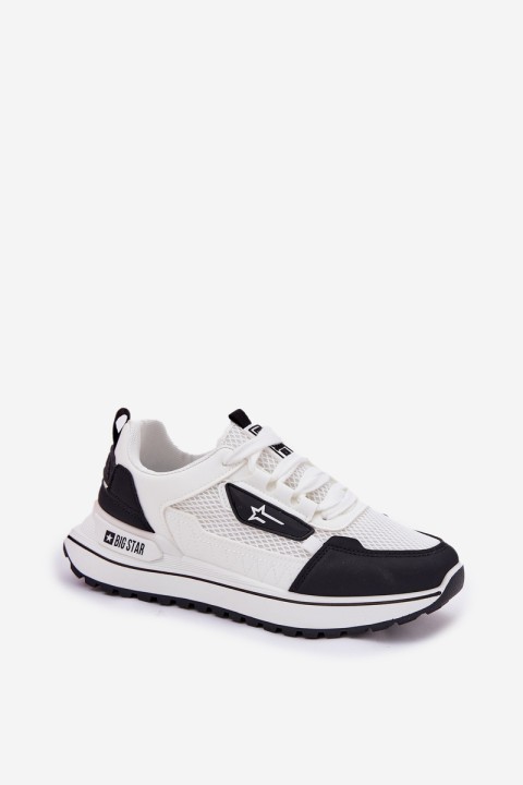Women's Sports Shoes On Platform Big Star RR274A223 HI-POLY SYSTEM Black-White