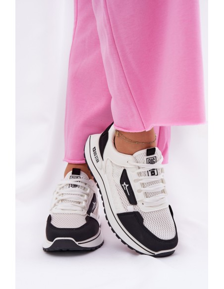 Women's Sports Shoes On Platform Big Star RR274A223 HI-POLY SYSTEM Black-White