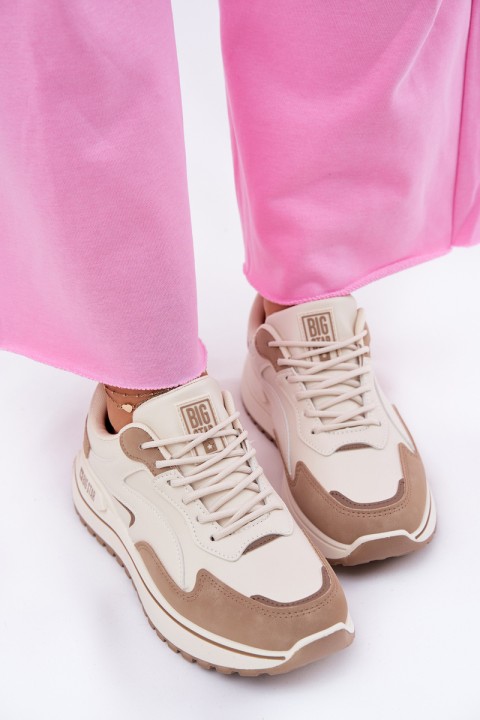 Womens Sneakers Big Star RR274A216 HI-POLY SYSTEM Beige
