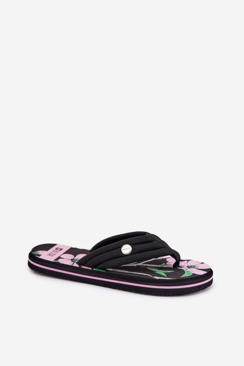 Ladies Foam Flip Flops Big Star RR274A111 Black