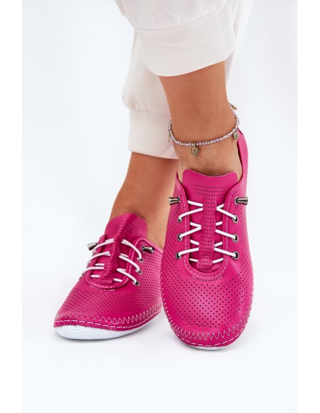 Ladies Leather Shoes Made Of Natural Leather Artiker 54C0830 Pink