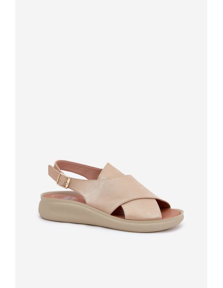 Women's Sandals Made Of Eco Leather Gold Tosmelia