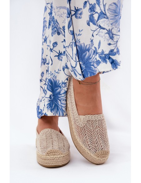 Women's Platform Espadrilles Beige Vinceza 17392