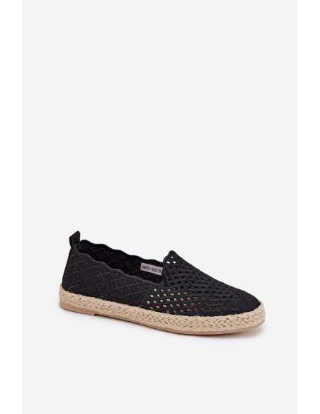 Women Espadrilles With Braiding Vinceza 13625 Black