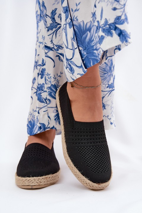 Women's Espadrilles With Braiding Vinceza 13624 Black