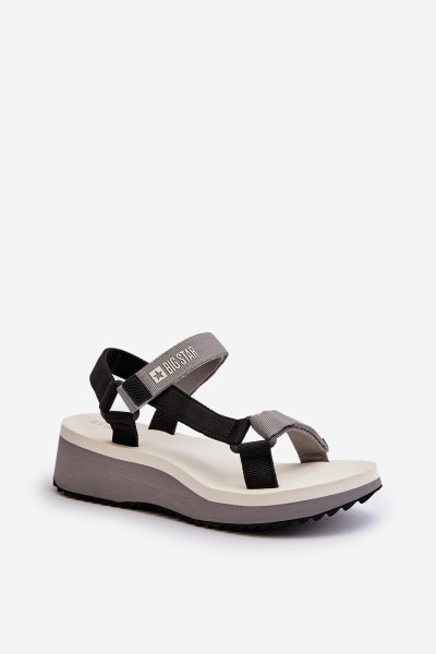 Women's Platform and Wedge Sandals Big Star NN274A054 Grey 2