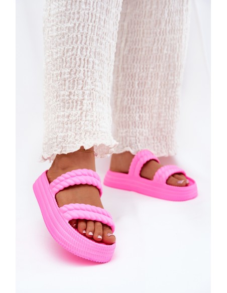 Foam Lightweight Women's Sandals On Platform S.Barski ZK51-001 Fuchsia