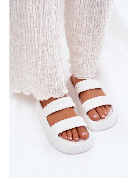 Foam Lightweight Women's Platform Sandals S.Barski ZK51-001 White