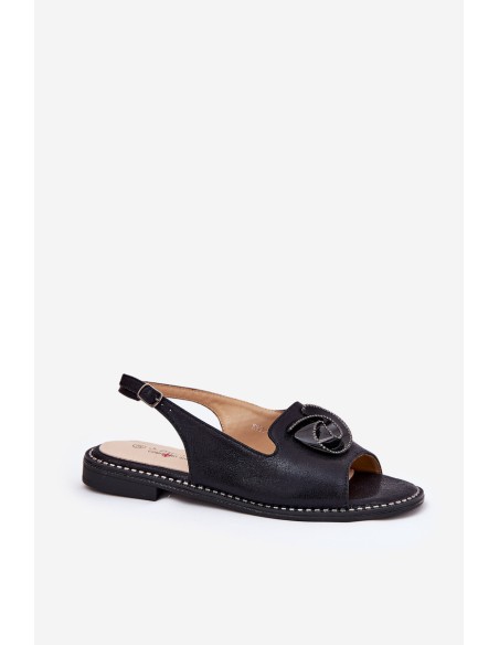 Blizgios moteriškos basutės su puošmena