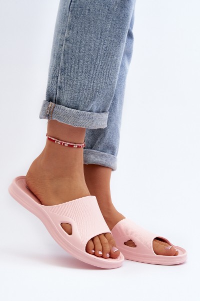 Klasikinės rožinės moteriškos šlepetės