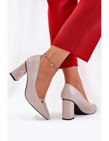 Elegant Heeled Shoes Vinceza 62224 Grey