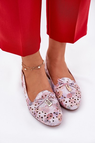 Cutout Ballet Flats With Open Heel Multicolor Navinnia