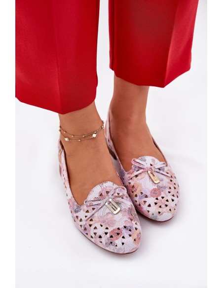 Cutout Ballet Flats With Open Heel Multicolor Navinnia