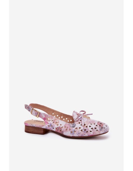 Cutout Ballet Flats With Open Heel Multicolor Navinnia