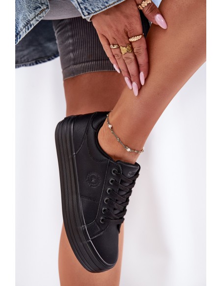 Juodi moteriški sportbačiai ant platformos Big Star