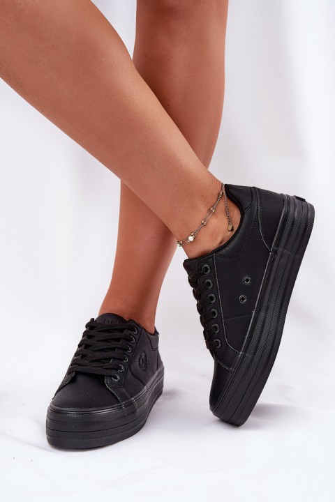 Eco Leather Women's Sneakers On Platform Big Star RR274299 Black