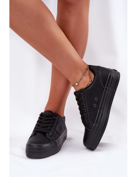 Eco Leather Women's Sneakers On Platform Big Star RR274299 Black