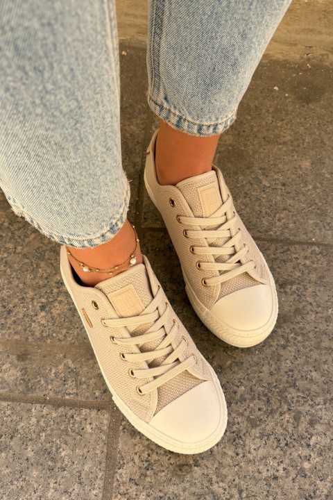 Women's Fabric Sneakers Big Star RR274767 Beige