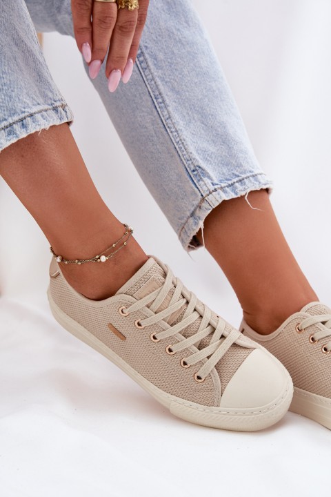Women's Fabric Sneakers Big Star RR274767 Beige
