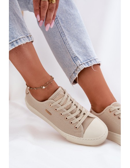 Women's Fabric Sneakers Big Star RR274767 Beige