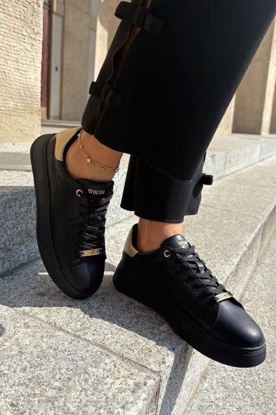 Women's Sneakers From Eco Leather Big Star RR274257 Black