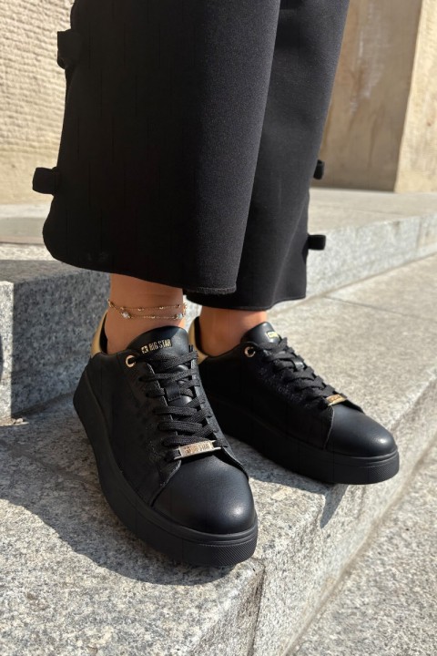 Women's Sneakers From Eco Leather Big Star RR274257 Black