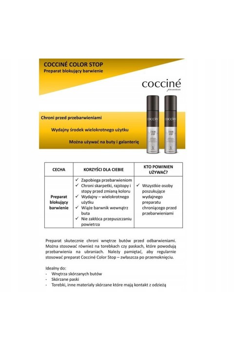 Coccine Color Stop batų dėmių prevencijos purškalas