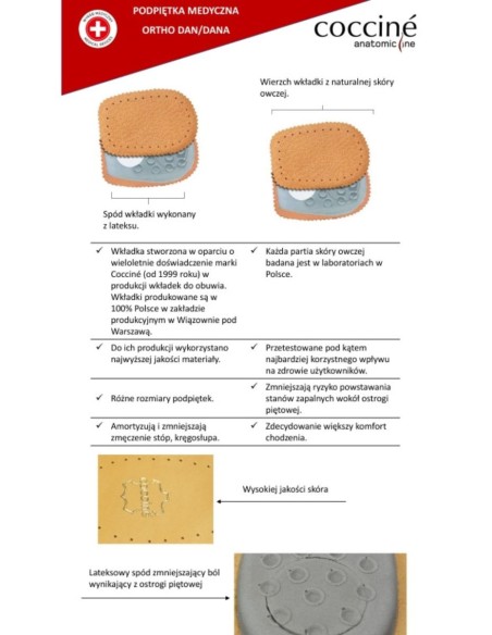 Coccine Heel Pad Kamštiena ir Oda Peccary
