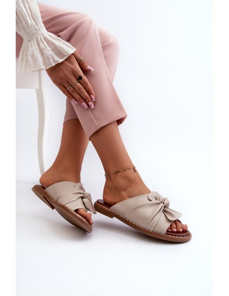 Women's Flat Sandals in Beige Nelvira