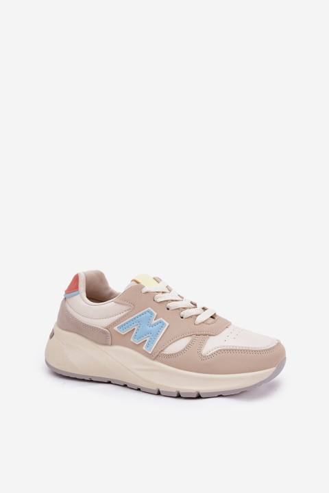 Ladies Sneakers On Platform Beige Tenanela
