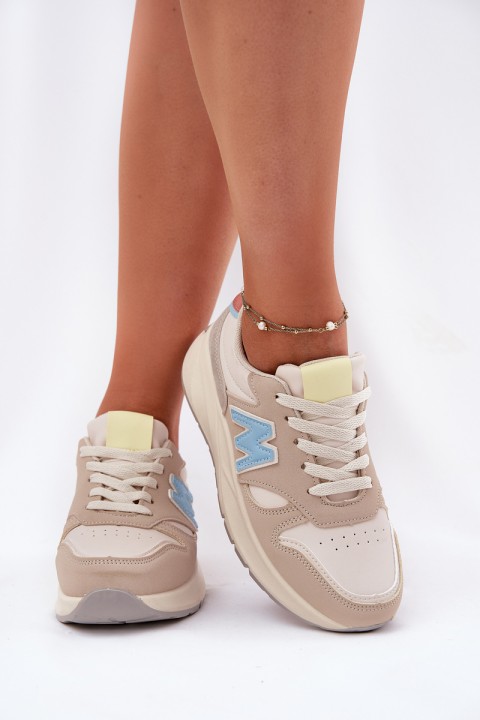 Ladies Sneakers On Platform Beige Tenanela